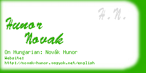 hunor novak business card