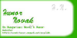 hunor novak business card